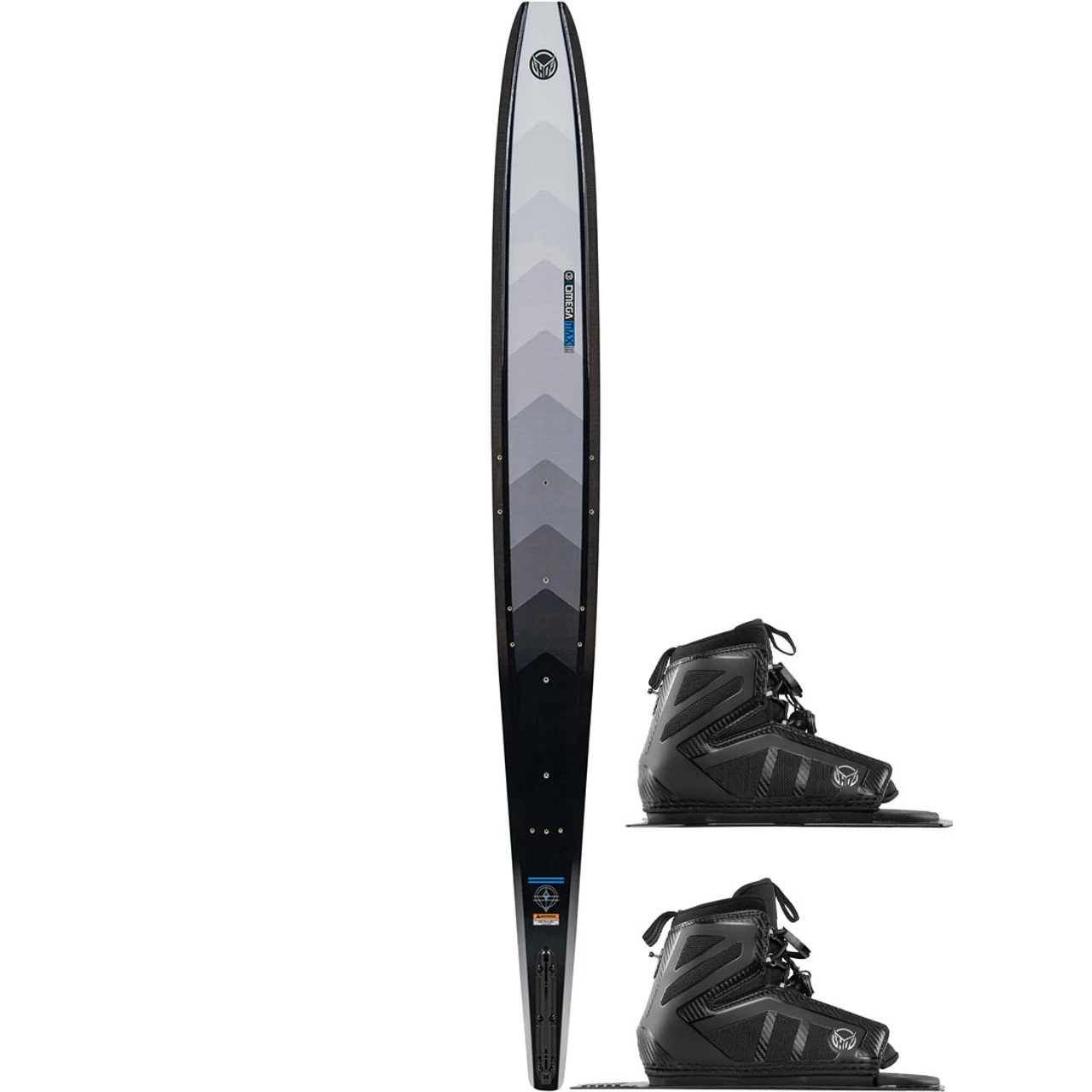 HO Carbon Omega Max Water Ski W/ Double Stance 130 Bindings - 2023