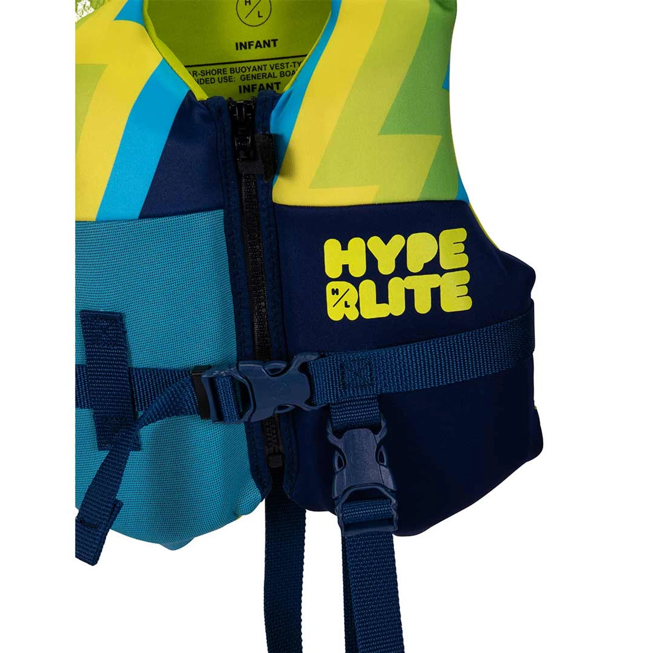 Hyperlite Boy's Toddler Indy Life Jacket - Blue/Yellow - Image 4