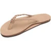Rainbow Flirty Braidy Ladies Single Layer Premier Leather Sandal With Arch Support - Sierra Brown