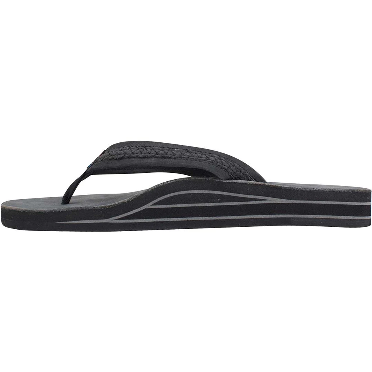 Rainbow Willow Ladies Double Layer Premier Leather Sandal With Arch Support - Black - Image 2