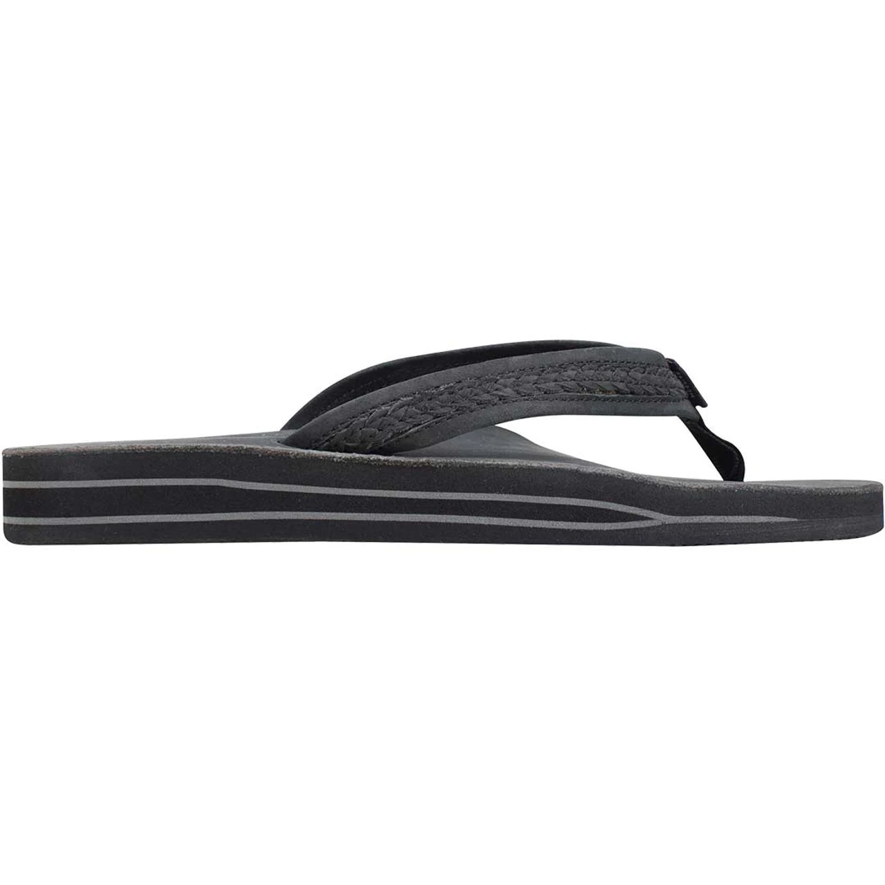Rainbow Willow Ladies Double Layer Premier Leather Sandal With Arch Support - Black - Image 4