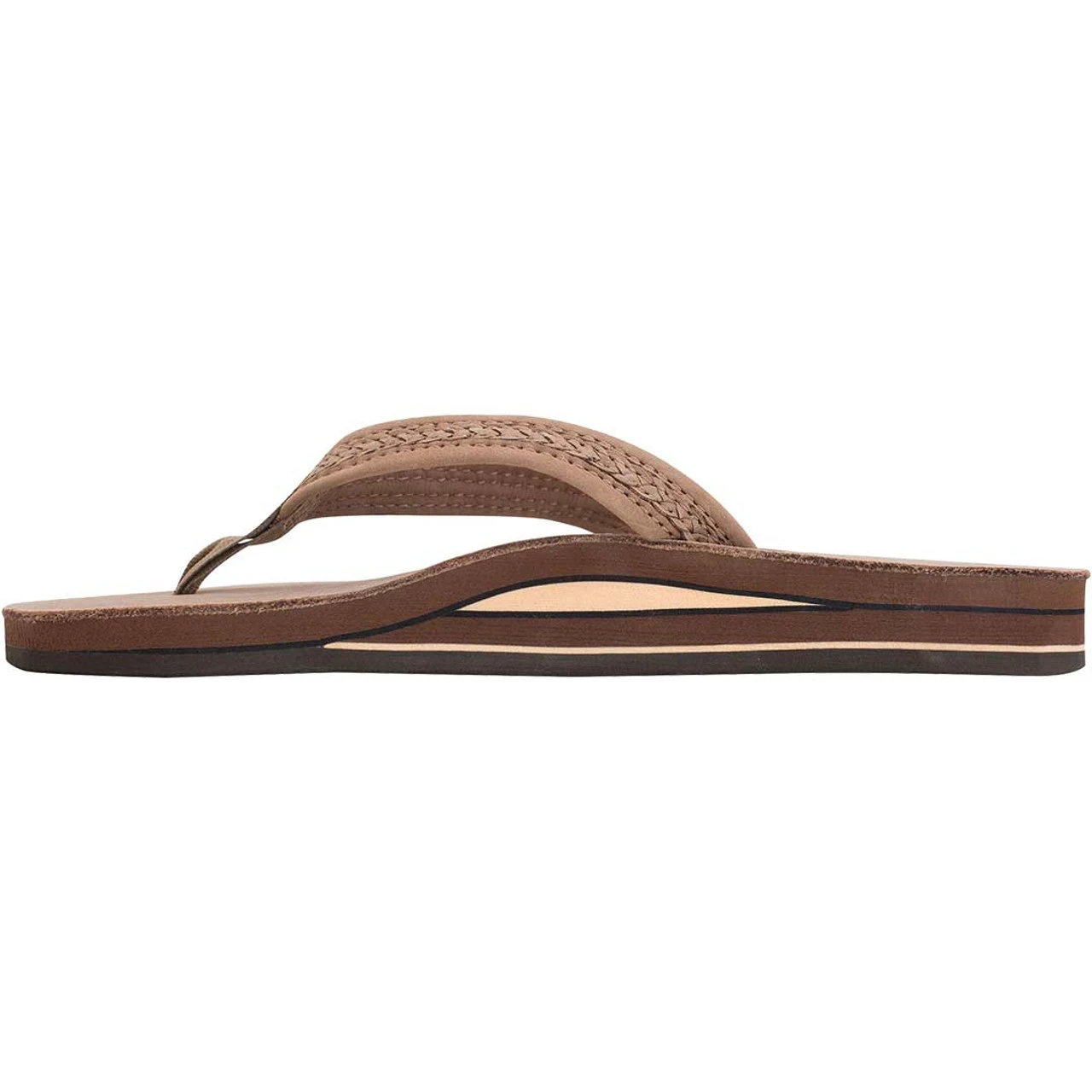 Rainbow Willow Ladies Double Layer Premier Leather Sandal With Arch Support - Dark Brown - Image 2