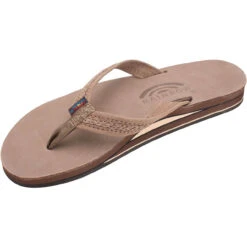 Rainbow Willow Ladies Double Layer Premier Leather Sandal With Arch Support - Dark Brown